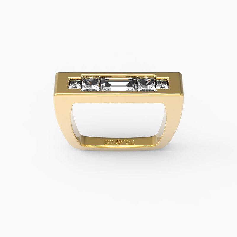 Bague MB1 Baguette - dessus