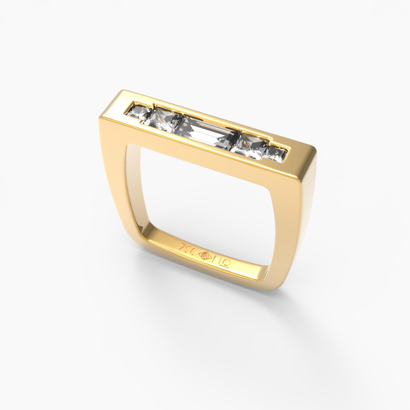 bague MB1 Baguette - Perspective