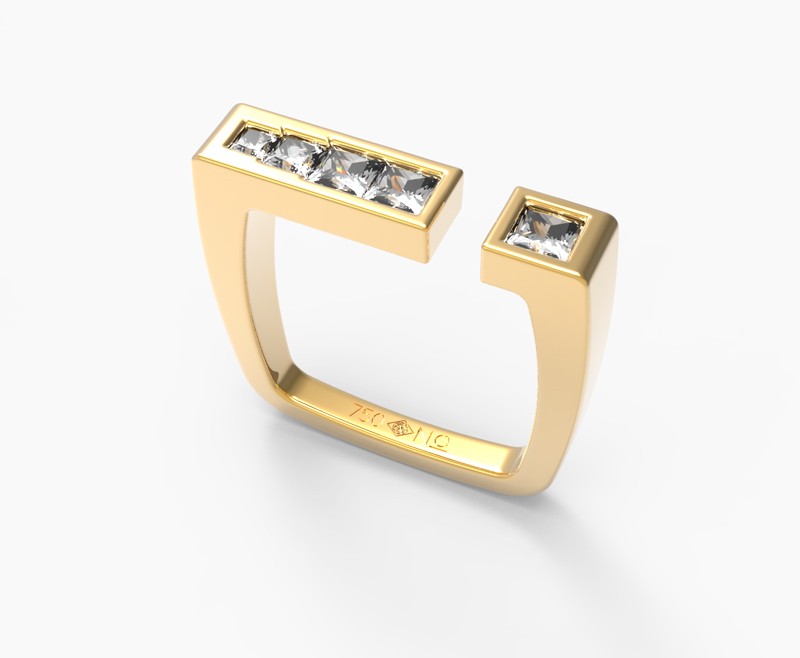 bague MB1 Princesse - Perspective